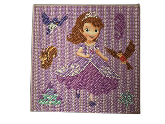 Handmade Beaded Art Frame – Princess & Friends
