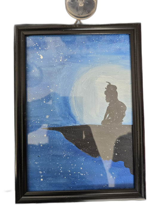 Handmade Canvas Painting – Lord Shiva Silhouette