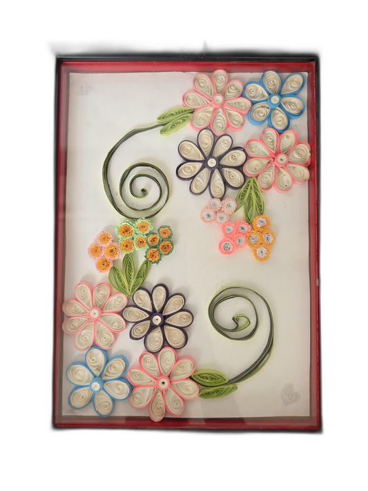 Handmade Paper Quilling Art – Floral Bouquet