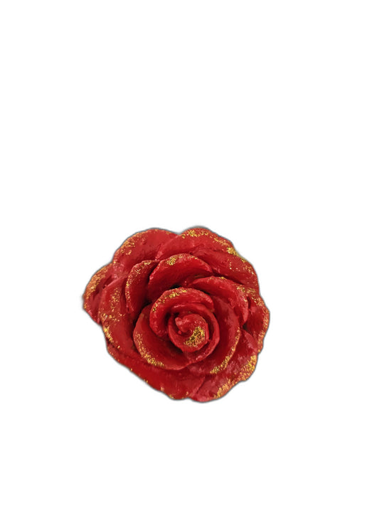 Handcrafted Red Rose Stem (Single)